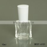10ml clear custom nail polish bottle plastic cap nail posish bottle design mini nail posish bottle