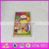 2016 New Design Cooking Toy Wooden Puzzles for Toddlers W14A157 thumbnail-3