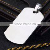 Promotions! Fashion Military Men's Stainless Steel Silver Plain Dog Tag Pendant No Chain Free Shipping thumbnail-2