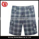 Wholesale Short Pants Plus Size Washed Plaid Men's Shorts thumbnail-2