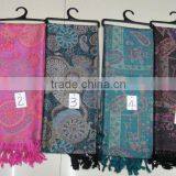 Fashion Top Sold Russian Woman Classic Jacquard Paisley Pashmina Shawl 100%viscose thumbnail-3