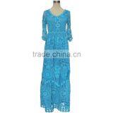 Hotsale:crochet Cotton Lace Lady's Long Drees thumbnail-1