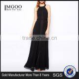 MGOO 2015 Hot Selling New Design OEM Halther Maxi Dress Two Layers Chiffon Long Dress Fashion Women Evening Dress thumbnail-4