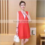 Zm51273a V Neck Plus Size Pregnant Women Loose Dress thumbnail-5