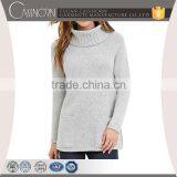 Ladies Long Sleeve Turtleneck Sweater thumbnail-3