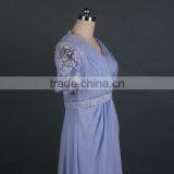 Lace Appliqued Purple Floor-Length Evening Dress thumbnail-6