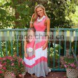 2017 Summer Matching Mother Daughter Dresses Clothes Long Maxi Dress Family Look Mommy and me Clothes Mom and Daughter Dress thumbnail-4