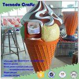 Tornado High Quality Giant Large Fake Ice Cream Cone Sculpture Model, Fiberglass Big Scale Decoration Display thumbnail-3