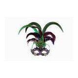 Green Carnival Party Venetian Mask , Colombina Masquerade Mask