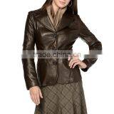 Short Body Ladies Leather Jacket thumbnail-5