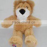 Sitting Design Brown Color Plush Lion Toys With T-shirt and Custom Logo Printing thumbnail-1