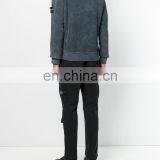 100% Polyester Grey Cotton Washed Zip Hoodie From Wensfashion Custom Fitness Hoodies thumbnail-6