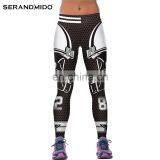 Women America Football Cowboys Custom Printing Yoga Pants thumbnail-1