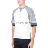 Raglan Sleeve Thin French Terry Fashion T-shirts Autumn Rib Bottom Half Sleeve Custom t Shirts thumbnail-4