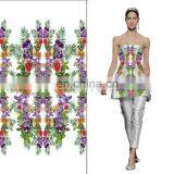 New Style Digital Printed Cotton Spandex Fabric Customer's Design Fress Sample For Garment