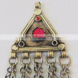 Afghani Bohemian Handmade Necklace- Afgani Vintage Pendant Set thumbnail-2