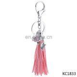 Best Selling Wholesale Custom Sea Life Jewelry Pink Fake Suede Tassel Keychain thumbnail-1