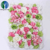 China supplier new design artificial silk rose flower wall