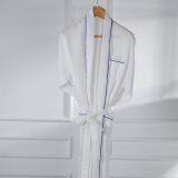 Eliya Luxury 5 Star Hotel Terry Towelling Robes Silk Embroidery Satin Bath Towel Robe