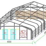 Agricultural Blackout Light Deprivation Greenhouse  custom Single Span Greenhouse