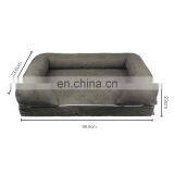 Natural Modern Plush China Extra Luxury Large Square Grey Hot Cheap Portable Faux Fur Pet Dog Cat Bed Sofa thumbnail-5
