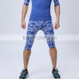 Men's High elasticity quick-dry yoga fitness pants Compression running leggings sportswear