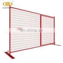 Red Canada Temporary Construction Fence With Gate Panel