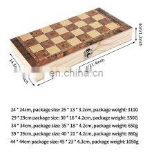 Amazon Hot Sale Folding Plastic Pop It Chess Set Collapsible Wooden Chess Games Checkers Board thumbnail-3