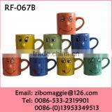 U Shape Mini Colored Porcelain Promotional Cup with Nose for Cheap Coffee Cup