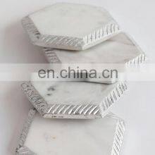 Marble Round Beaded Luxury Tables Coasters thumbnail-2