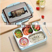 Portable Stainless Steel Double 5 Compartment Customised Air Tight Food Office Cordless Lunch Box thumbnail-1