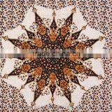 Indian Tapestry Cotton Brown Floral Print Vintage Wall Hanging Tapestries Throw Mandala Print Bedsheet thumbnail-3