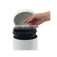 Bathroom Household Round Waste Bin Metal Black Trash Can thumbnail-4