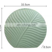 ENO Green Leave Vase Ceramic Home Decoration Flower Arrangement Vase Creatives Flower Ornaments thumbnail-5