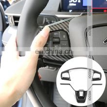 Hot Selling Car Steering Wheel Decoration for Ford Bronco ABS Decorative Cover Trim Decal Carbon Pattern Accessories