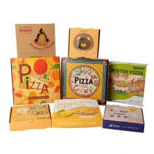 Corrugated Paper Pizza Box Custom Logo Biodegradable Cardboard Takeaway Pizza Box thumbnail-4