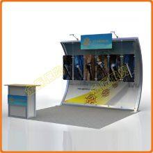 Detachable 3x3 Custom Exhibition Stands Tension Fabric Backdrop Aluminum Tube Trade Show Stand thumbnail-4