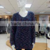 Women Crew Neck Short Sleeve Jersey Knit Pullover Dress Sweater2016 Fall/winter Viscose/nylon/wool Quality Choice thumbnail-1