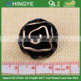 Wholesale Black Flower Metal Shank Zinc Alloy Button 15753 thumbnail-3
