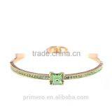 New Design 18K Yellow Gold Plated Full Rhinestone Austrian Crystals Adjustable Bracelet thumbnail-3