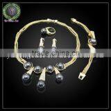Black Color African Coral Beads Jewelry Set Wholesale thumbnail-1
