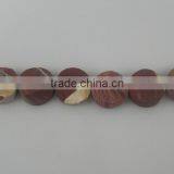 Wholesale 15mm Rough Coins Rainbow Jasper thumbnail-1