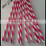 9 Inch Hard Plastic Striped Straw for Drinking