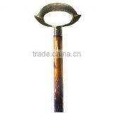 Wooden Walking Stick With Brass Top thumbnail-1