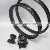 Motorcycle Wheels:CRF 125/250/450 Motorcycle Complete Wheel Sets:Black Hubs With Black Rims 1.60-21" and 1.85-19" thumbnail-3