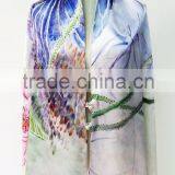 Silk Scarf With Digital Printing on Double Layer thumbnail-2