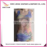 2016 Hot Seller Wholesale OEM Service Fitness Sexy Girls Picture Printed Gym Women Sports Singlets High Quality Sports Vests
