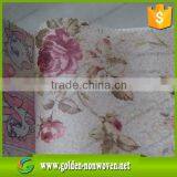 Printed and Colorful Spunbond Nonwoven Fabric in Roll for Printed Spunbond Non Woven Table Cloth thumbnail-1