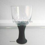 Handmade Black Colour Stem Glass White Wine Glass thumbnail-1