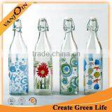 Customized Glass Bottle With Decal and Swing Top thumbnail-1